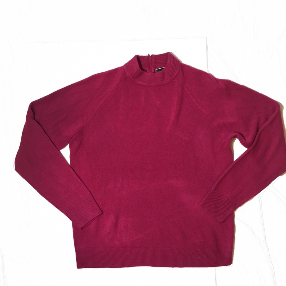 🌲Karen Scott Pink Sweater Size S With Zipper